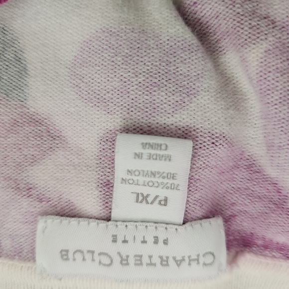 Charter Club Women's P/XL Button Up Cardigan Sweater Shades of Purple - Picture 11 of 11